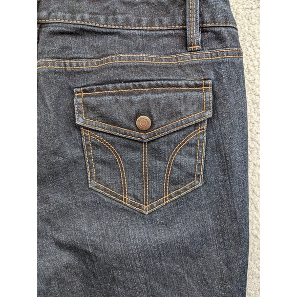 Ann Taylor LOFT Women's size 10 Dark Wash Denim Flare Jeans - Picture 9 of 14